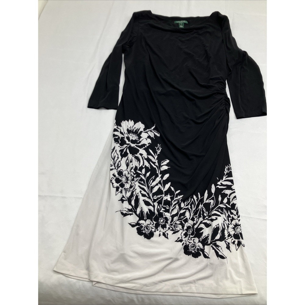 lauren ralph lauren dress size 16 Black & White Dress Sz 16 - Picture 1 of 6